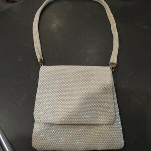Vintage Fancy Ivory Mesh Chain Mail Purse Handbag